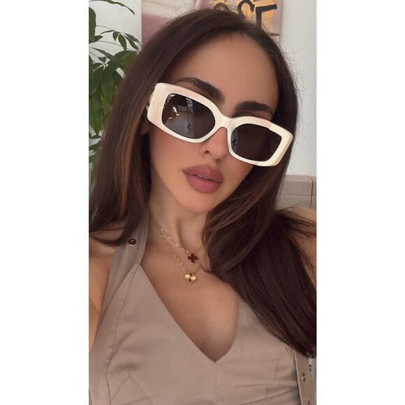 NEW Celine CL40282U Triomphe XL White Gold Sunglasses main image 7